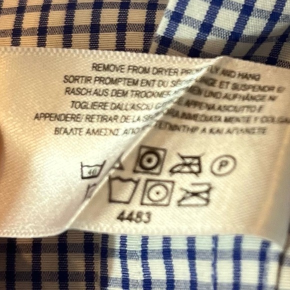 BROOKS BROS Traditional Fit, Non-Iron Plaid Button Down Shirt Size 17-34 - Picture 8 of 11